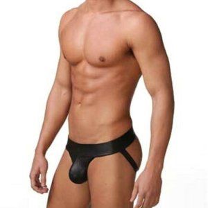 NEW Adult Faux LEATHER jockstrap Soft & Silky